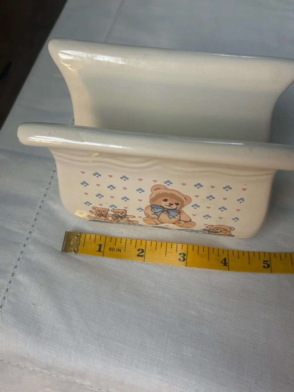 Vintage 1980s “Theodore Country Bear”Napkin Holder Decor Cottagecore Heirloom